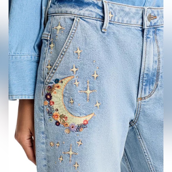 DRIFTWOOD Denim - NWOT Driftwood Barbara x Hallucination High Rise Cropped Wide Leg Jeans, 27